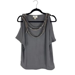 LOFT grey blouse with sequin details-sp